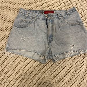 Levi’s Silvertab Loose Fit Denim Cut Off Shorts.
